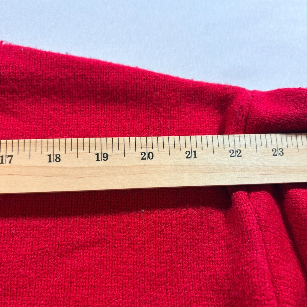 Rae Dunn Merry Sweater Womens XL Red Knit Holiday Pullover Festive Relaxed Fit - Picture 6 of 9